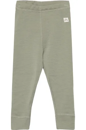 Lindex Leggings Wool Baby Solid Green