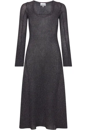 Ganni Sparkle Rib Knit Grey