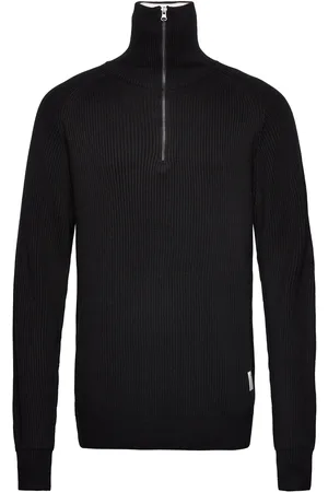 Resteröds Knitted Zip Pullover Black