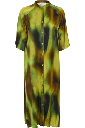 My Essential Wardrobe Tamaramw Long Shirtdress Green