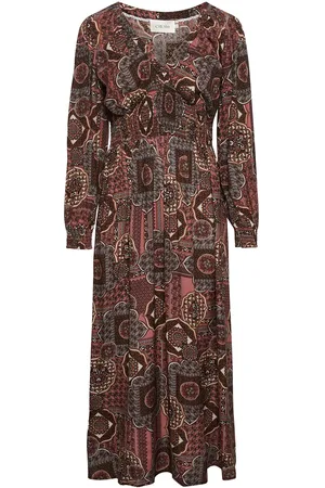Cream Crbilba Dress - Zally Fit Brown