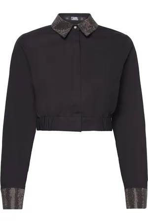 Karl Lagerfeld Rhinest Cropped Shirt