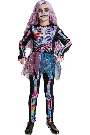 Joker Costume Shimmer Skeleton Patterned