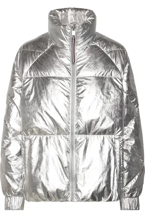 Tommy Hilfiger Modern Waisted Metallic Jacket Silver