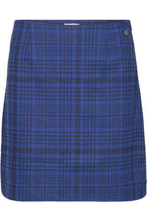 Tamaris Belek Check Skirt Blue