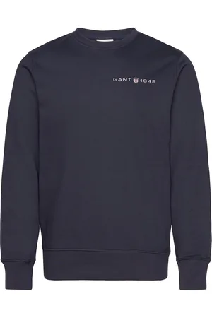 GANT Printed Graphic C-Neck Sweat Blue