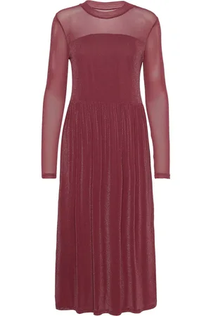 Kaffe Kaolga Mesh Dress Red