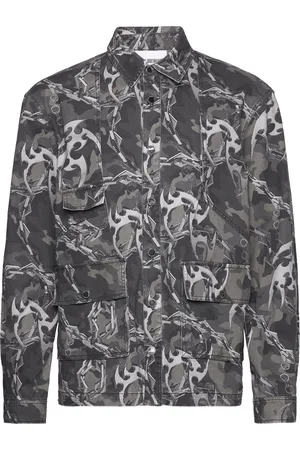 HAN Kjøbenhavn Printed Utility Shirt Grey