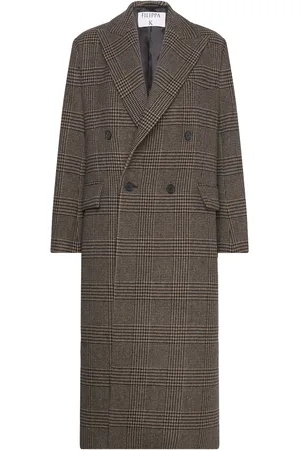 Filippa K Tailored Check Coat Brown