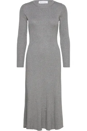 SELECTED Slflura Lurex Ls Knit Dress Grey