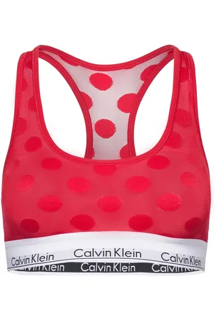 Calvin Klein Unlined Bralette Red