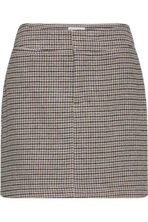 Lindex Skirt Tuva Check Brown