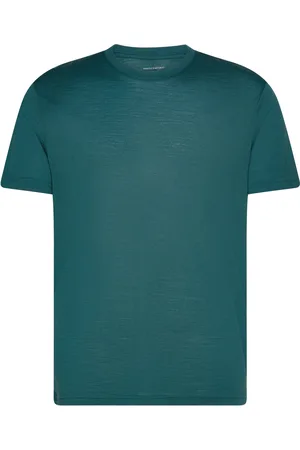 Panos Emporio Wool/Tencel Short Sleve Top Navy