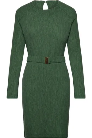 Dante 6 D6Anour Plissé Mini Dress Green