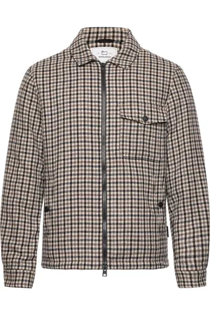 Woolrich Sherpa Timber Check Overshirt Beige