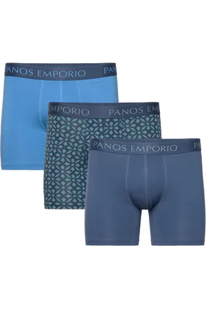 Panos Emporio 3Pk Base Bamboo Boxer Blue