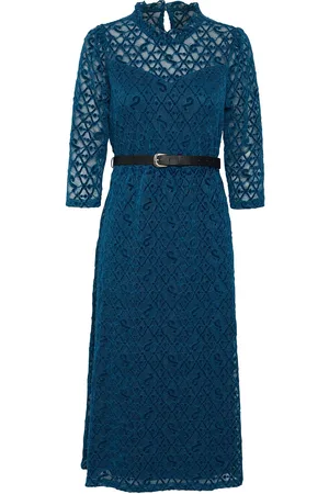 Cream Crgila Lace Dress - Zally Fit Navy