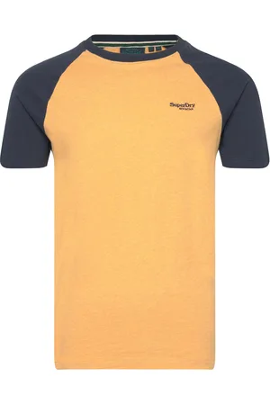 Superdry Essential Logo Baseball Tshirt Yellow