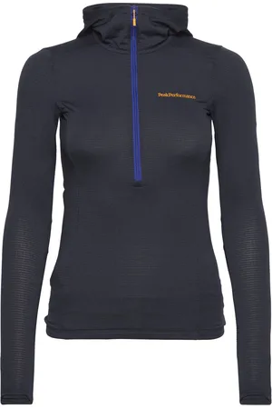 Peak Performance W Light Hooded Fleece Hal- -Bl Navy