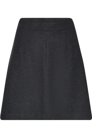 SELECTED Slfmercy-Ula Hw Mini Wool Skirt Grey