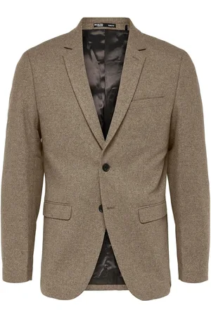 SELECTED Slhslim-Mark Wool Blz B Noos Brown