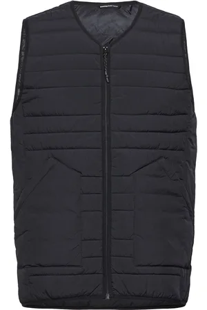 Knowledge Cotton Apparal Go Anywear Quilted Padded Zip Vest Black
