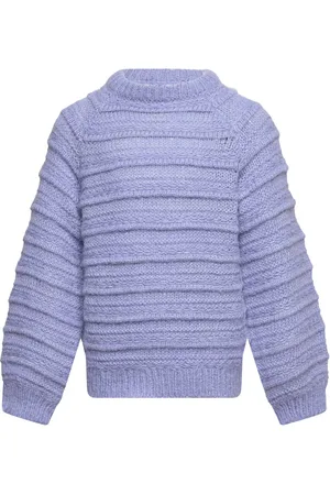 Little Pieces Pkjayda Ls O-Neck Knit Tw Purple