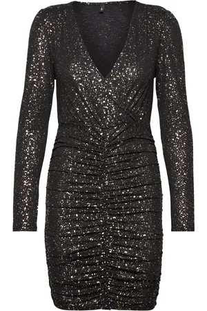 ONLY Onlnew Pella L/S Wrap Foil Dress Jrs
