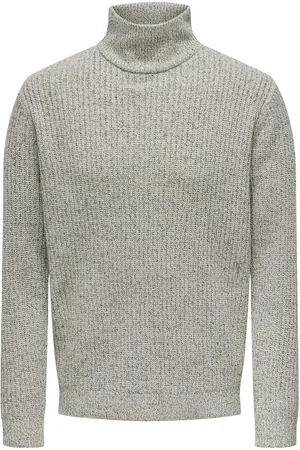 Only & Sons Onsmalaki Reg 7 High Neck Knit Grey