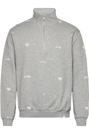 Les Deux Dwayne Aoe Half-Zip Sweatshirt Grey