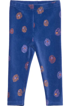 Soft Gallery Sgbpaula Velvet Flower Leggings Blue