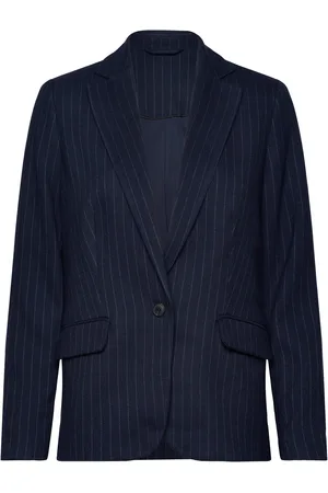 TOM TAILOR Pinstripe Blazer Navy