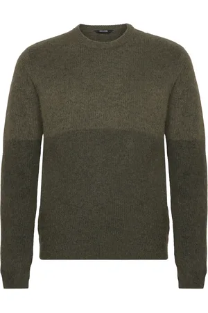 Only & Sons Onstegan Reg 5 Cb Wool Crew Knit Bf Khaki