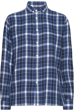 Ralph Lauren Relaxed Fit Plaid Cotton Shirt Blue