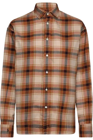 Ralph Lauren Relaxed Fit Plaid Cotton Shirt Brown