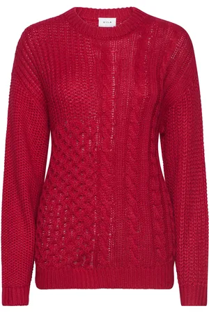 VILA Vikana L/S Detailed Knit /B Red