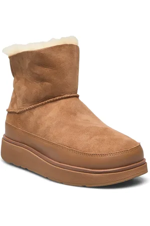 FitFlop Gen-Ff Mini Double-Faced Shearling Boots Brown