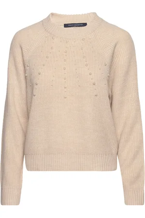French Connection Jolee Pearl Long Sleeve Crew Beige