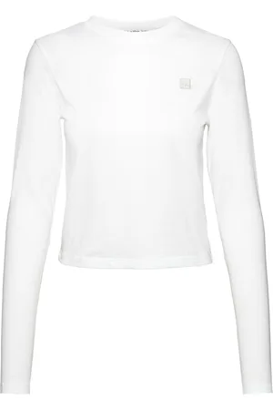 Calvin Klein Ck Embro Badge Ls Baby Tee White
