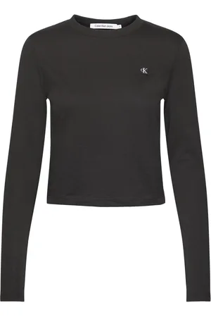 Calvin Klein Ck Embro Badge Ls Baby Tee Black