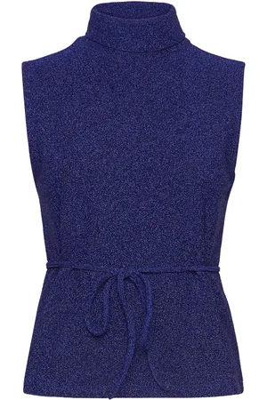 My Essential Wardrobe Sinemw Rollneck Top Blue