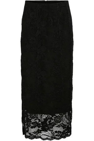 VILA Vilorna Lace Midi Skirt
