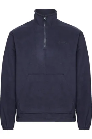 Les Deux Duke Fleece Half-Zip Sweatshirt Navy