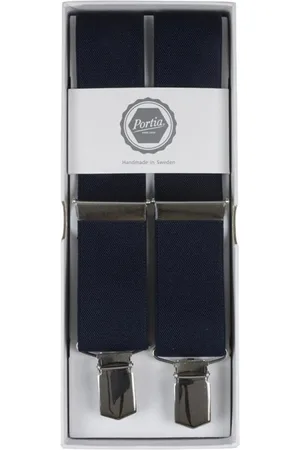 Portia 1924 Solid Suspenders Navy