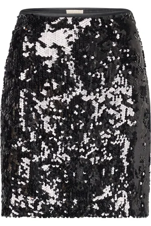 by Ti Mo Sequins Skirt Black