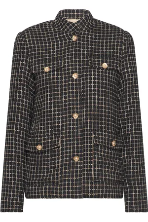 Stella Nova Checked Bouclé Jacket Black