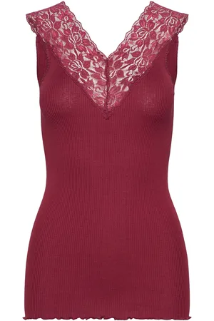Rosemunde Silk Top Regular W/ Lace Red