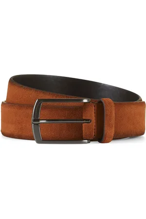 Howard London Suede Leather Belt Zack Brown