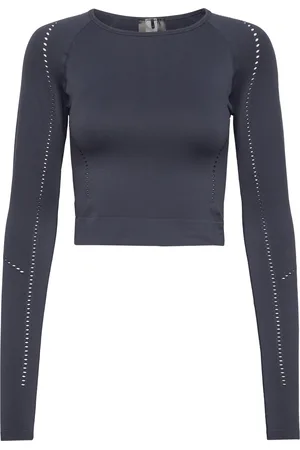 ONLY Onpselma Life Ls Seam Crop Top Navy