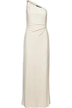 Ralph Lauren Jersey -Shoulder Gown Cream
